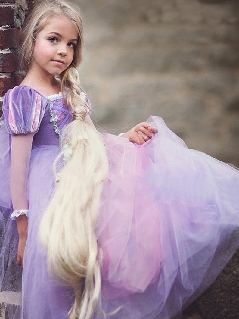 Uporpor Rapunzel Princess LED Dress for Children Tangled Disguise
