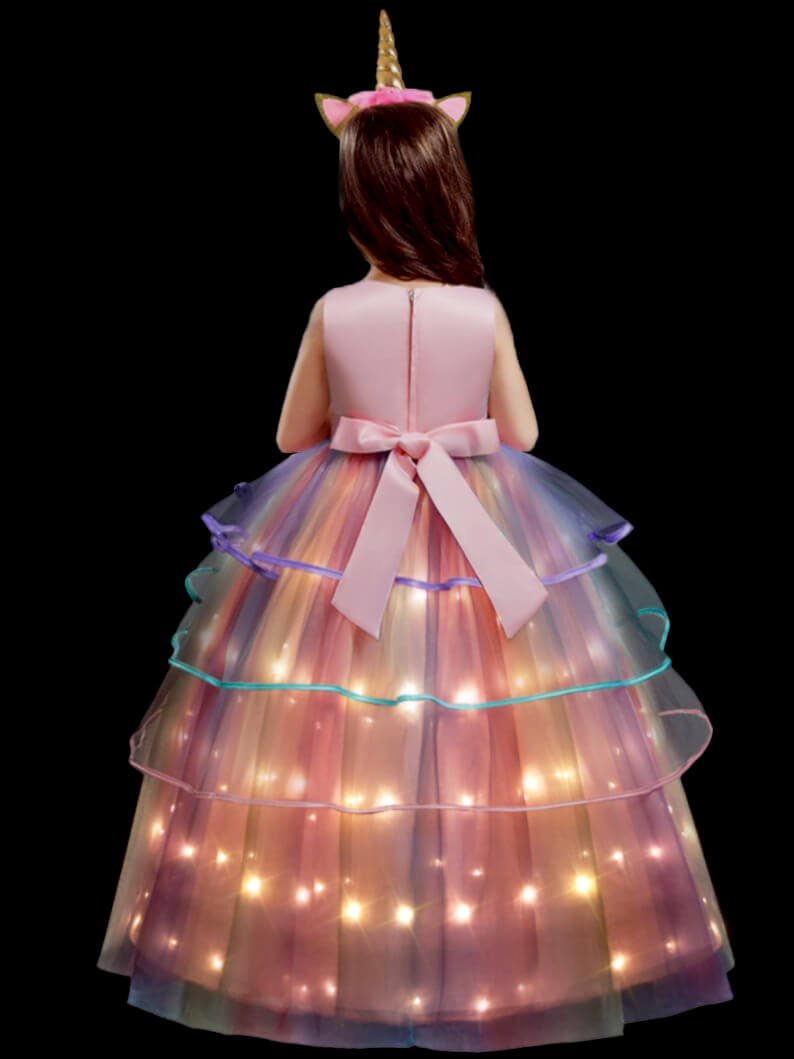 Unicorn Light Up Princess Dress - Uporpor