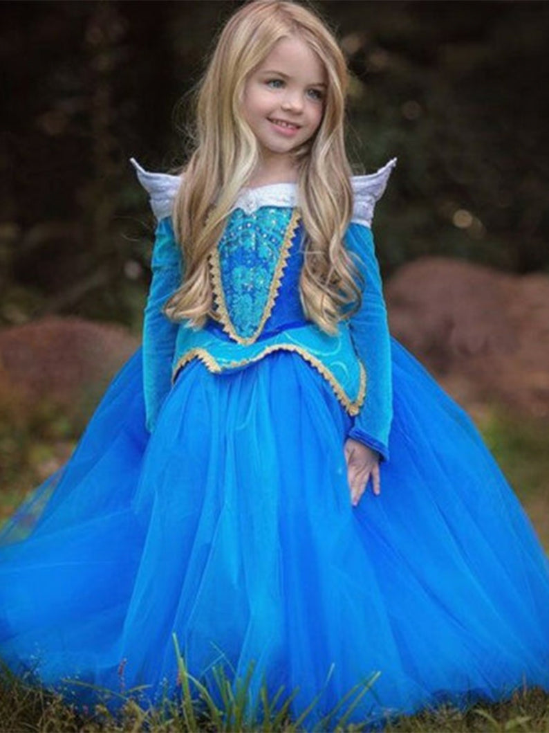 Light Up Princess Aurora Costume For Kids Sleeping Beauty - Uporpor