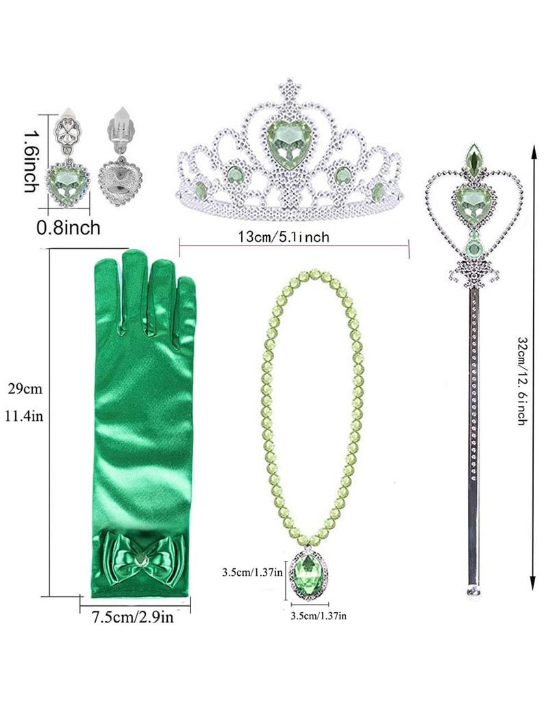 Anna Dress Up Crowns Wands Necklaces Gloves Earrings Cosplay - Uporpor - Uporpor