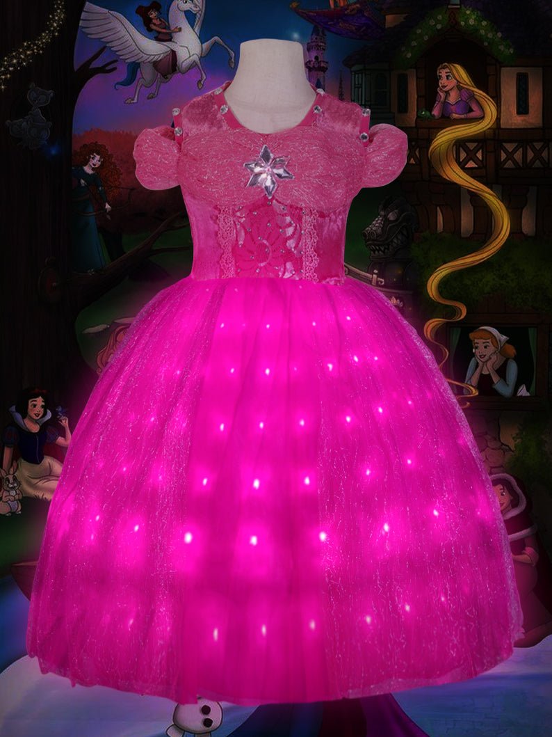 Uporpor Led Sleeping Beauty Aurora Princess Girl Dress Children