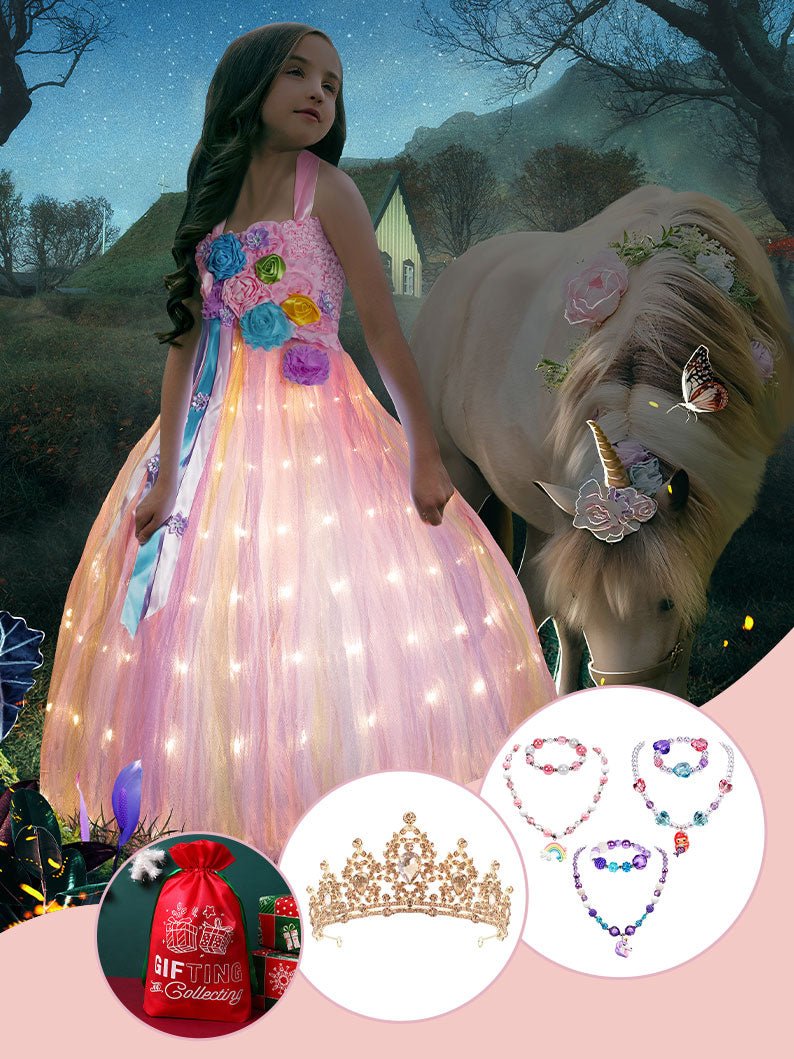 【Christmas set】 Unicorn Light Up Princess Dress - Uporpor - Uporpor