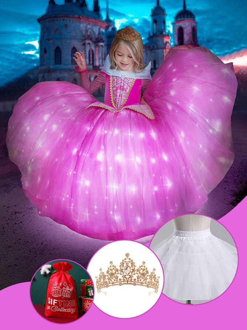 Princess Aurora Christmas Light-Up Costume Set for Kids by Uporpor