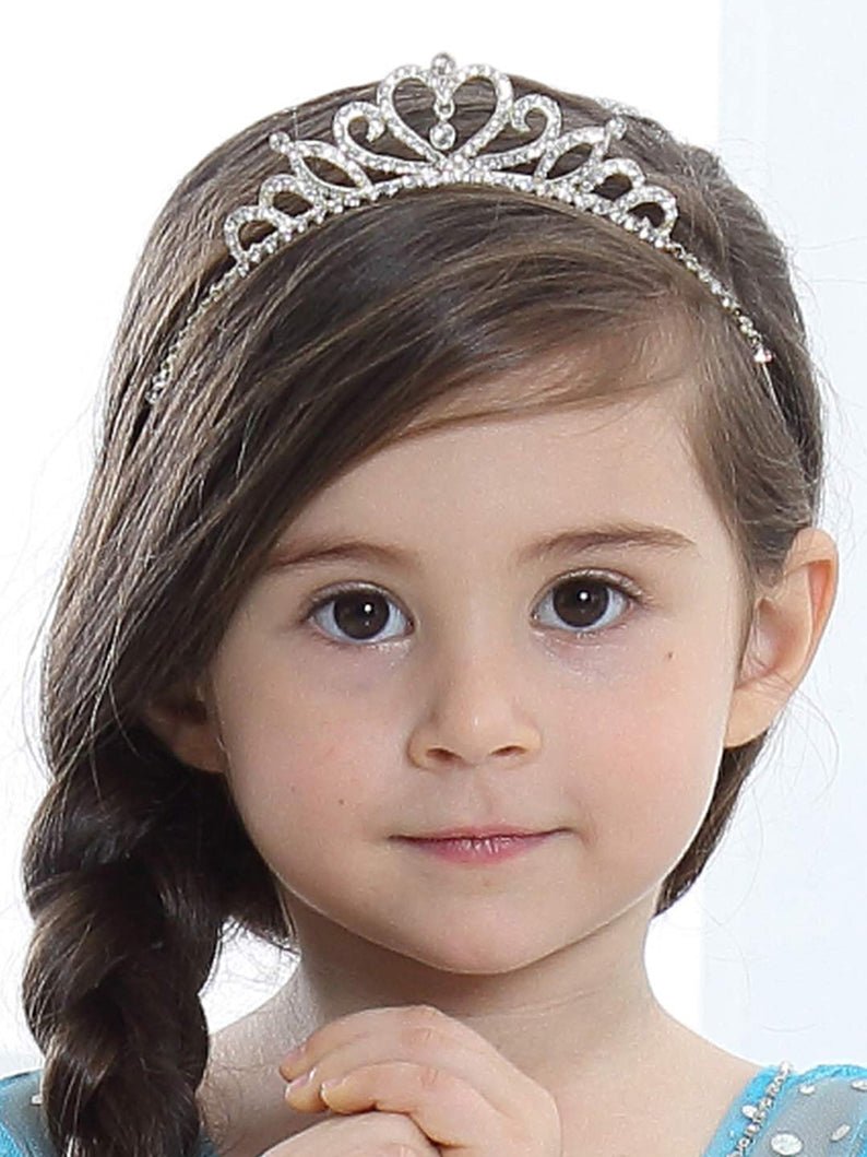Crown Tiara Headpiece Princess Party Rhinestone Hair Band for Girls - Uporpor