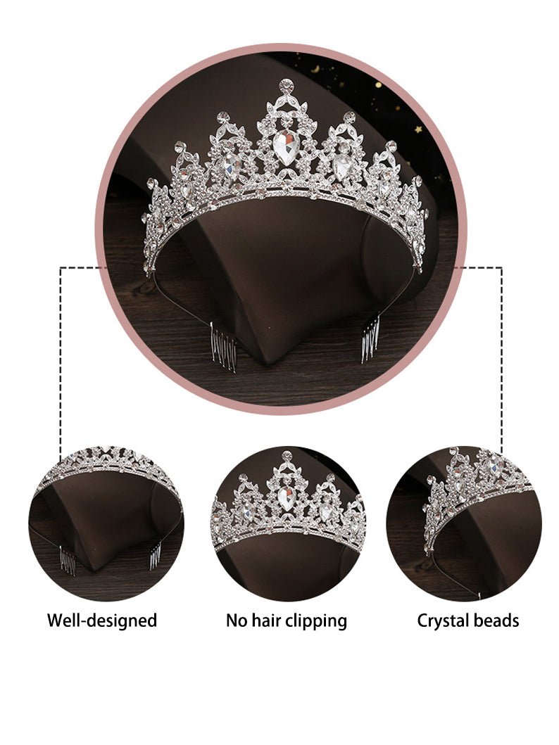 Crystal Headbands Queen Crown and Tiaras Princess Crown for Girls - UPORPOR - Uporpor