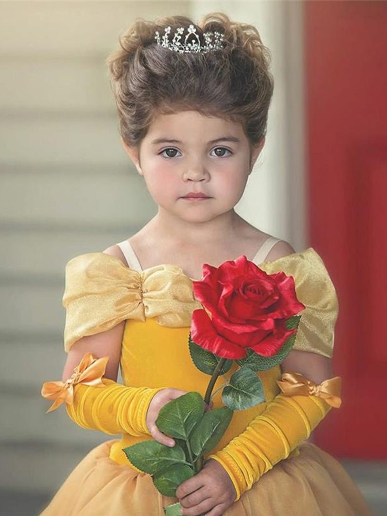 Girls Princess Rose Flower Accessories Dress Up - Uporpor