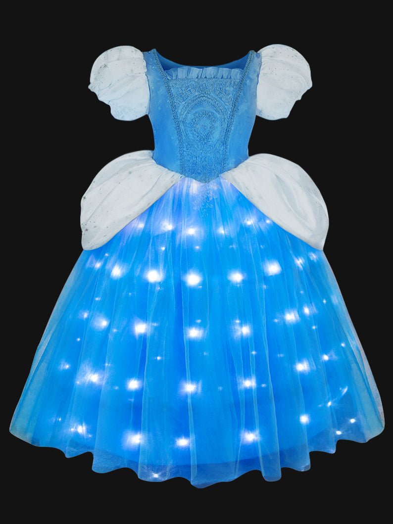 Glowing princess Cinderella Costumes Little Girls Dress Cosplay-Uporpor - Uporpor