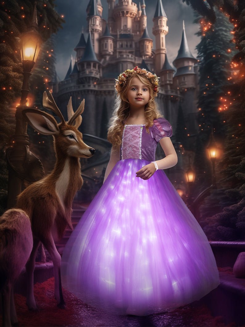 Glowing Princess Rapunzel Dresses Up Costume - Uporpor - Uporpor