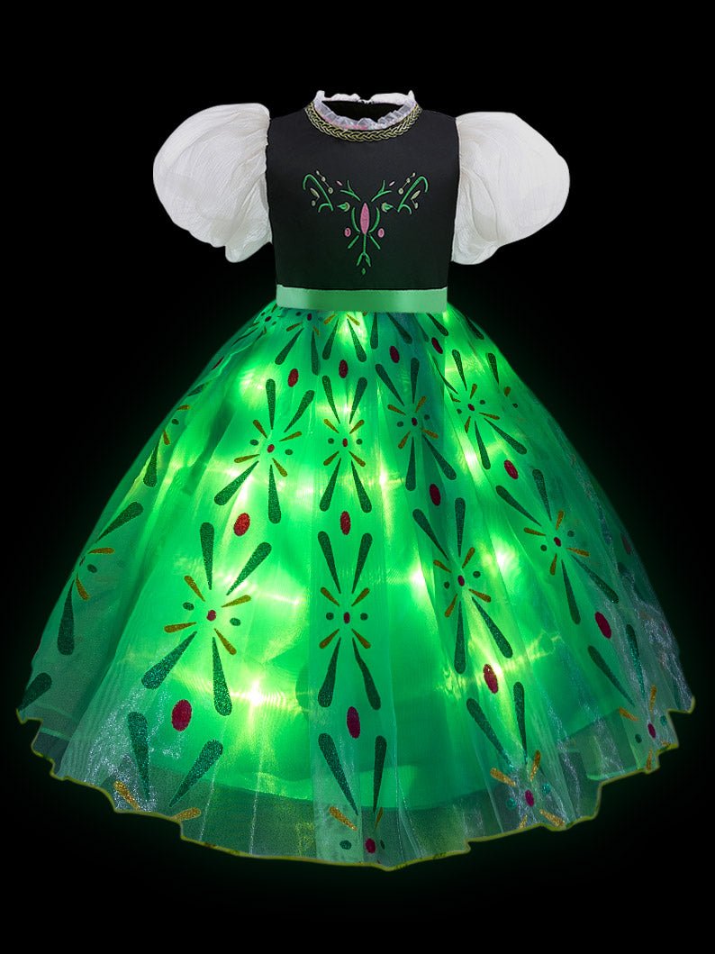 Light up Anna puff sleeve party Dress for Girls - Uporpor - Uporpor