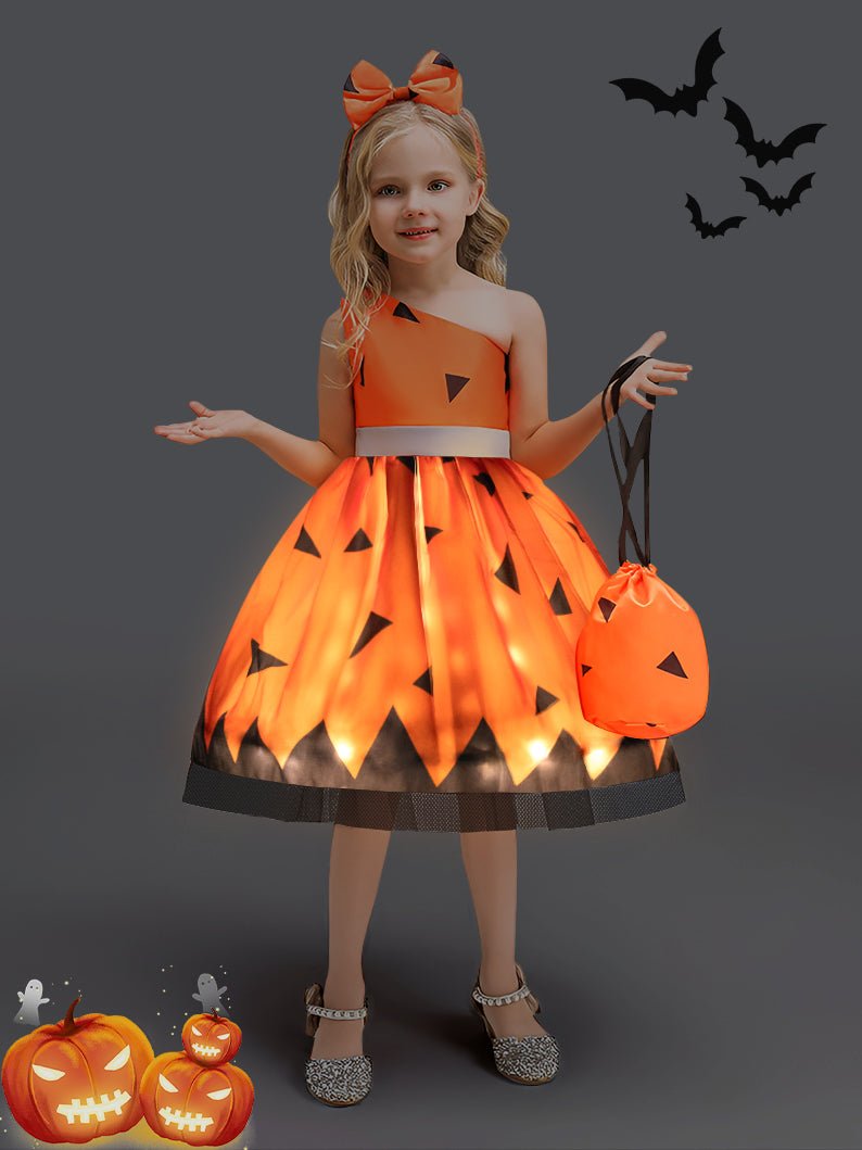 Light Up Caveman Costume Outfits for Girls Dress Up Halloween Party - Uporpo - Uporpor