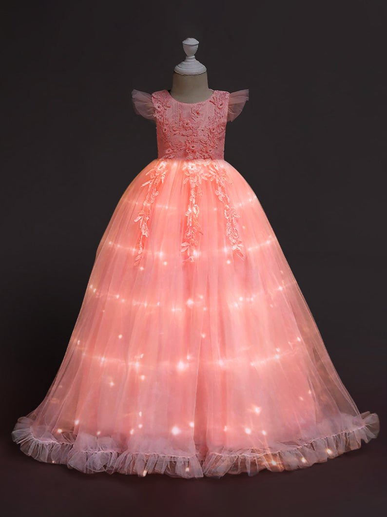 Light UP Dance Gown Bridesmaid Wedding Pageant - Uporpor