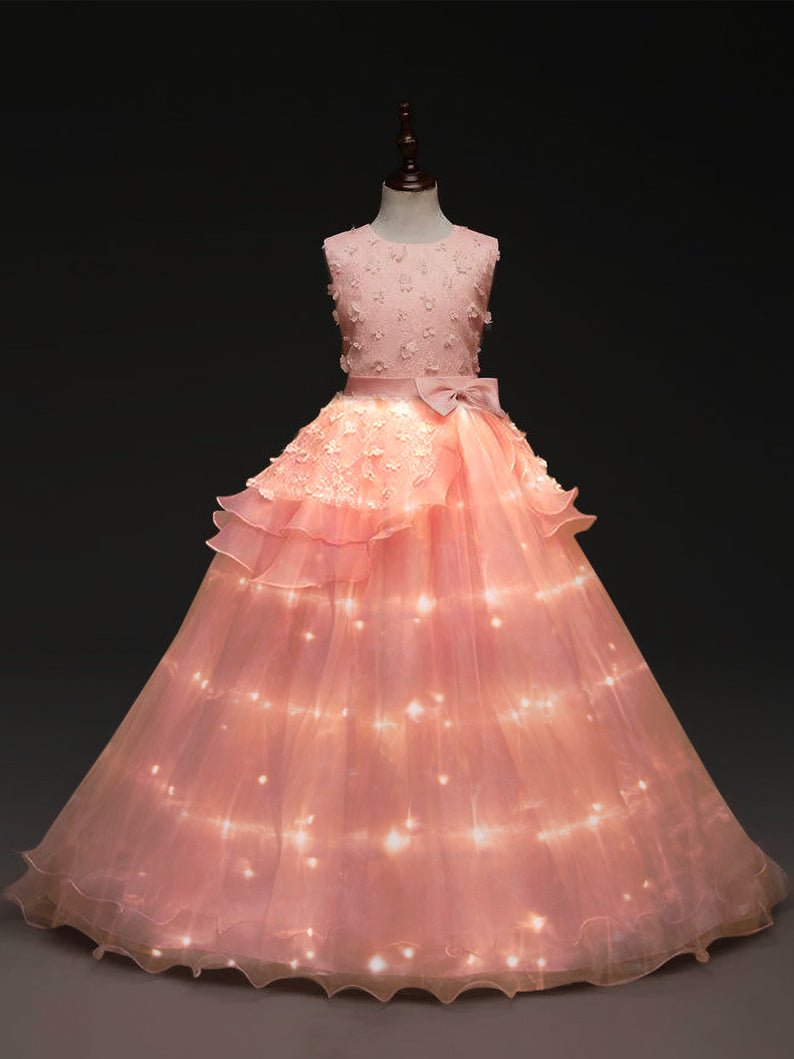 Light UP Gown Bridesmaid Dance Pageant - Uporpor