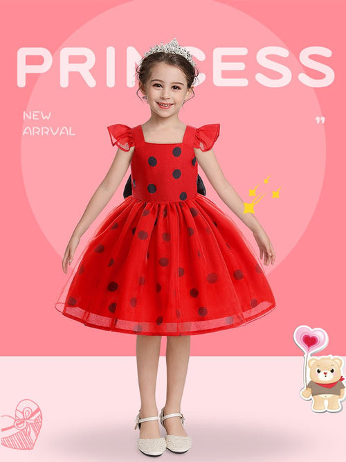 Light up Princess ladybug Costume for Girls Party Uporpor