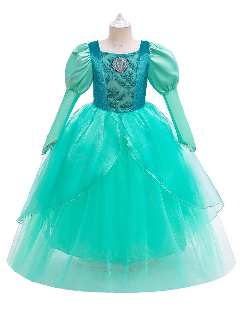 Light Up Little Mermaid Ariel long sleeve Dress for Girls Party - Uporpor