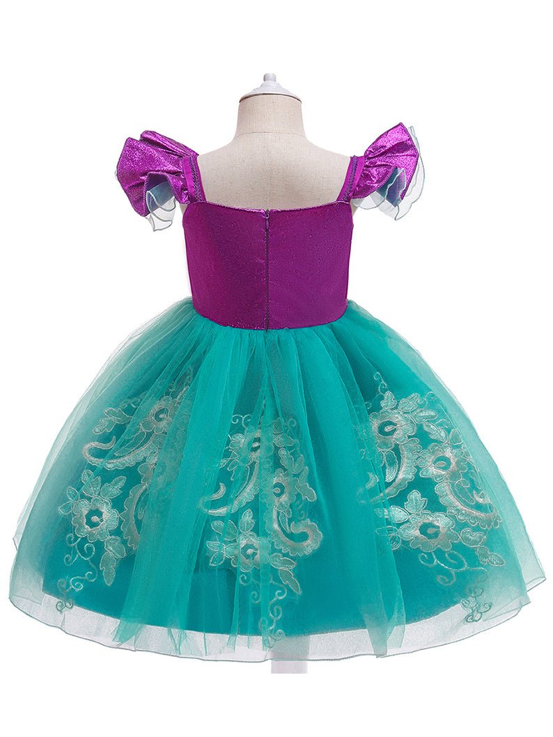 Light Up Mermaid Princess Dress Lace Tulle Costume for Girls Cosplay Party - UPORPOR - Uporpor