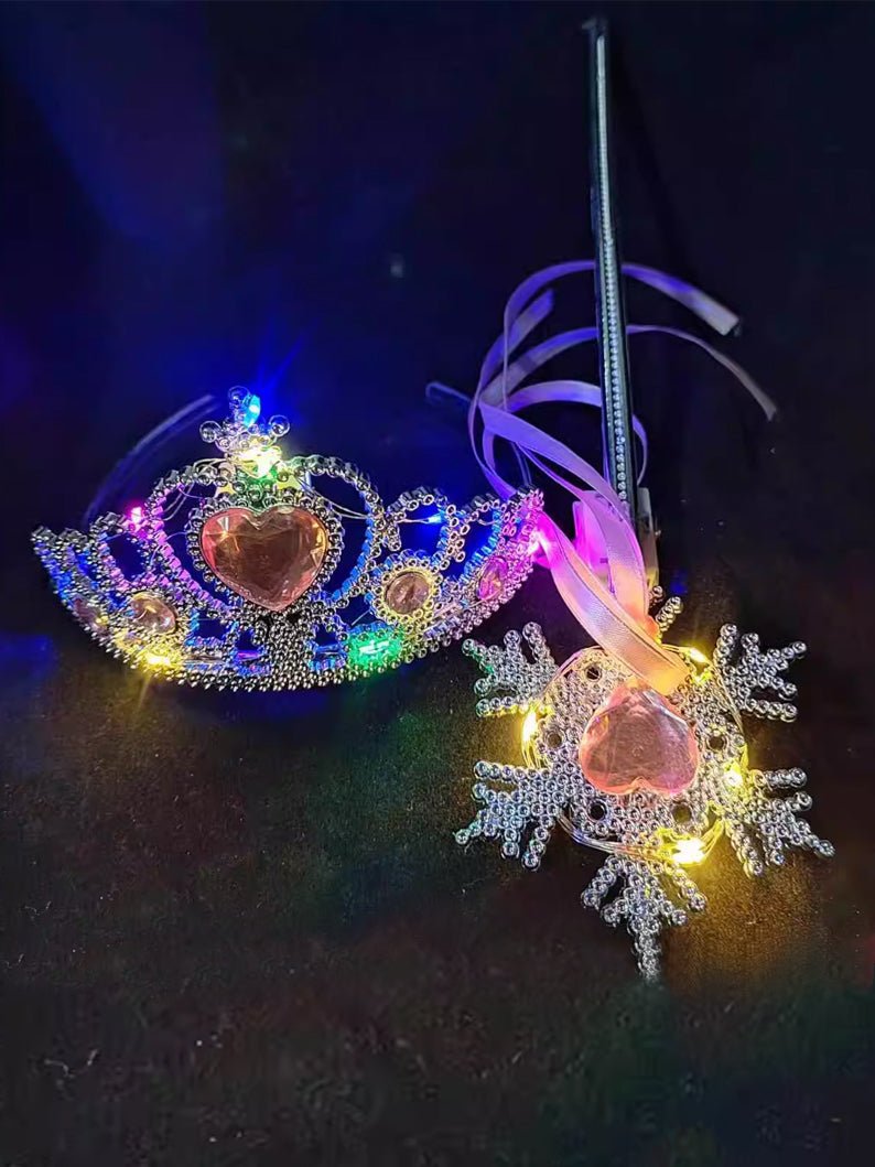 Light up Pink Tiara Crown Wand- Uporpor - Uporpor
