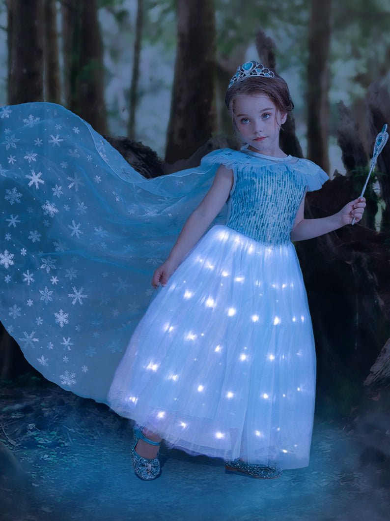 Glowing Princess Elsa Dress Costume for Grils - Uporpor