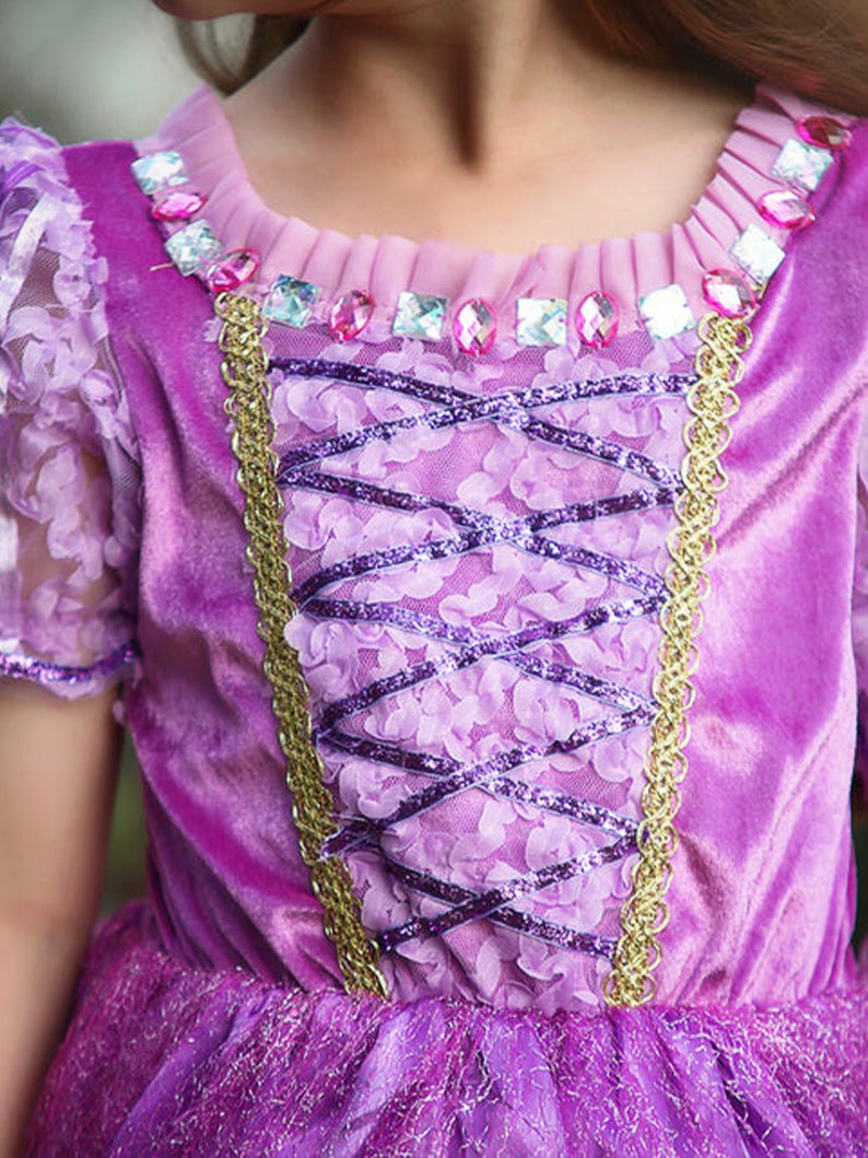 Rapunzel Sparkling LED Costume - Kids' Fairy Tale Themed Party Dress - Uporpor
