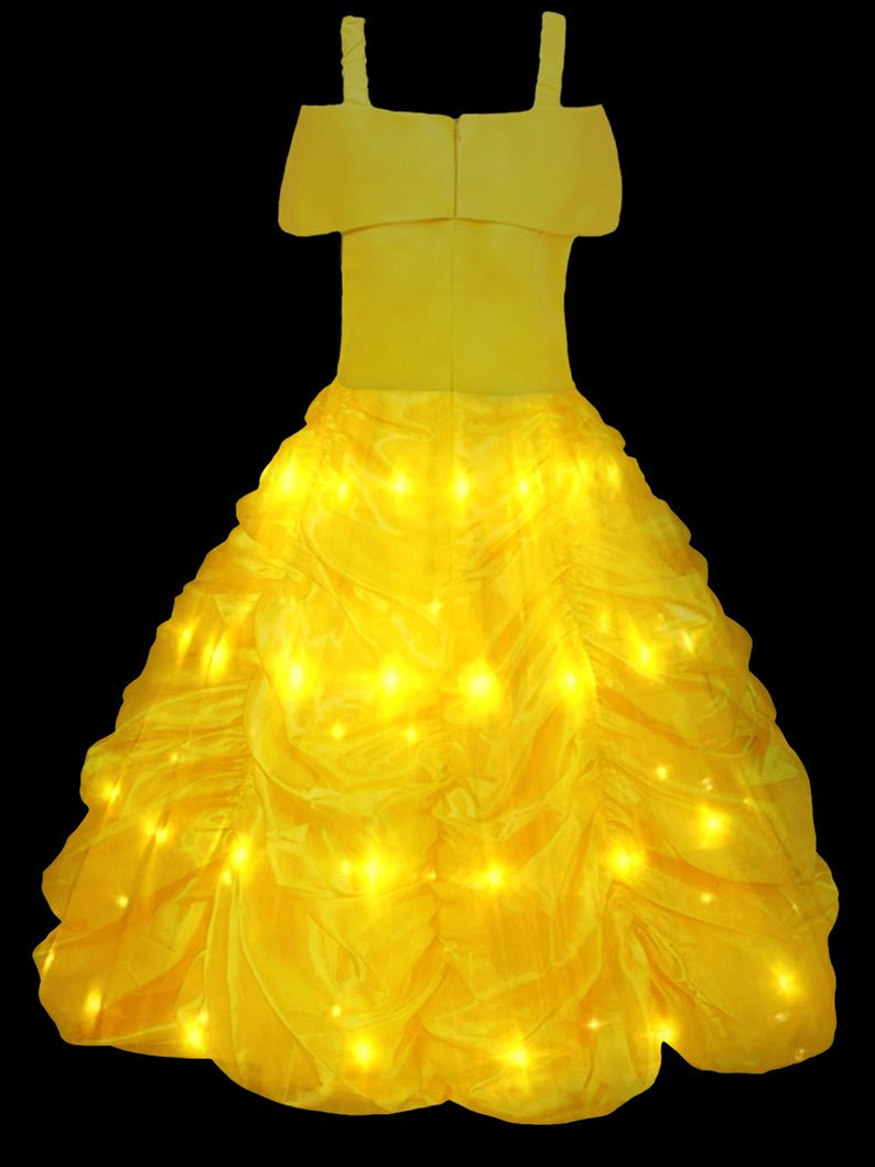 Light Up Princess Dress-up Clothes Beauty Beast Costume for a Girl - UPORPOR - Uporpor