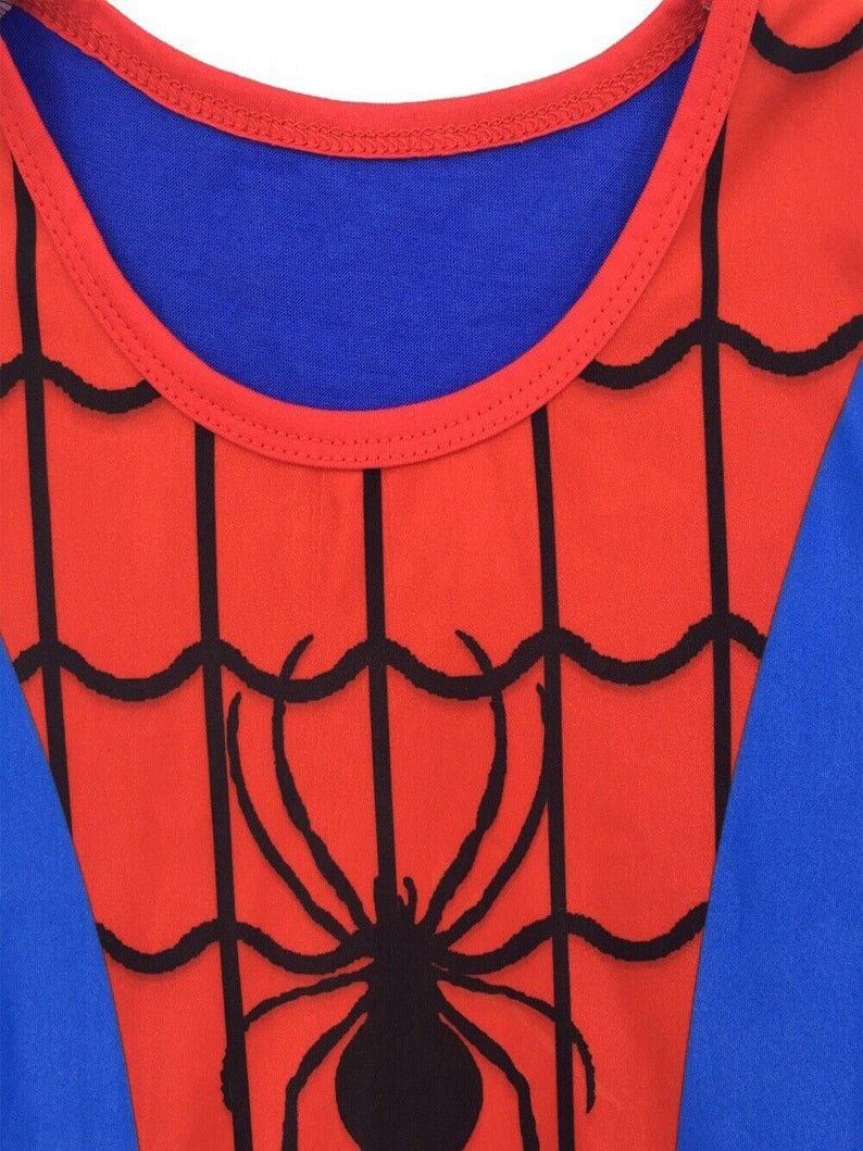 Light-up Spider-Girl Costume Dress with Super Hero Mask for Party - UPORPOR - Uporpor