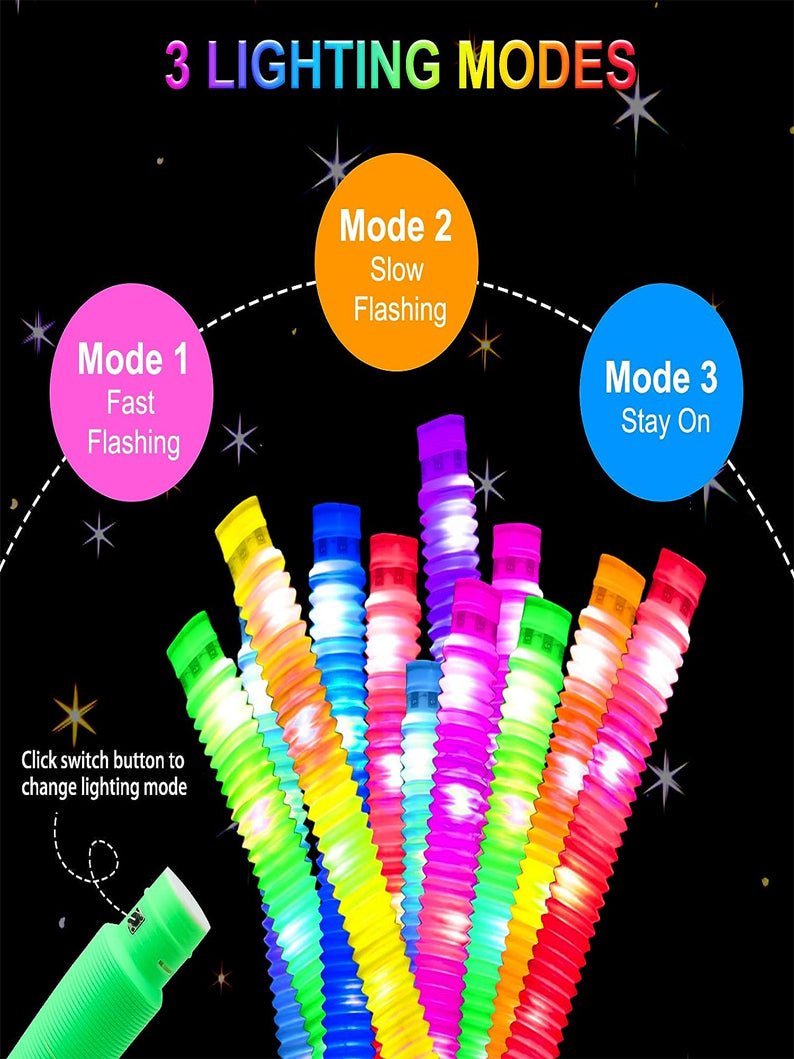 Light Up Stretch TubesGlow Sticks Party Favors Decorations Toys（6 Pieces） - Uporpor - Uporpor