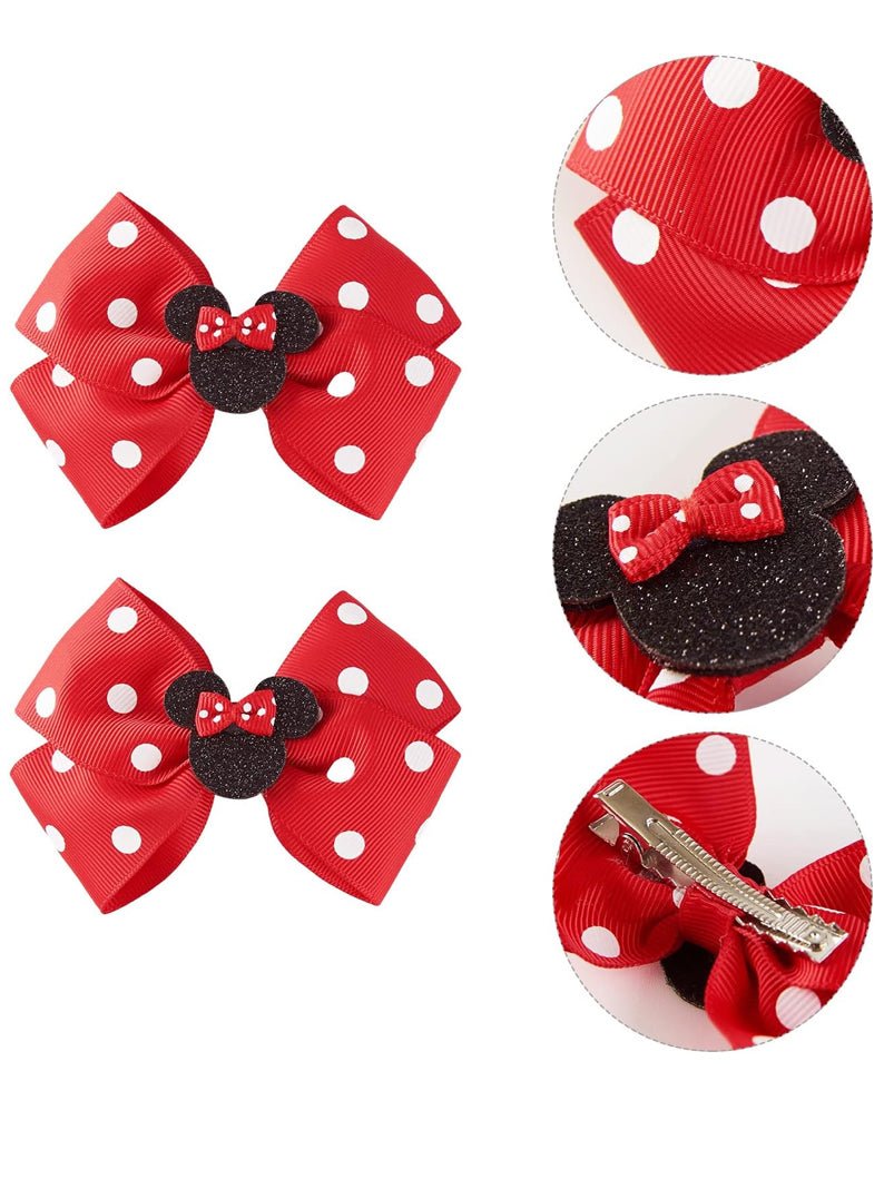Minnie Mouse Hair Bow Clips for Girls Costume Accessories Party - Uporpor - Uporpor
