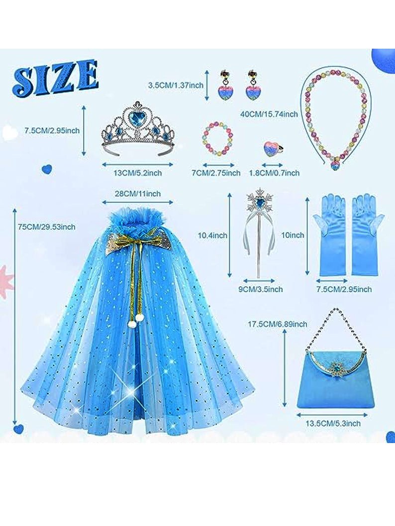 Princess Cape Set Little Girls Dress up( 6 Pieces) - Uporpor - Uporpor