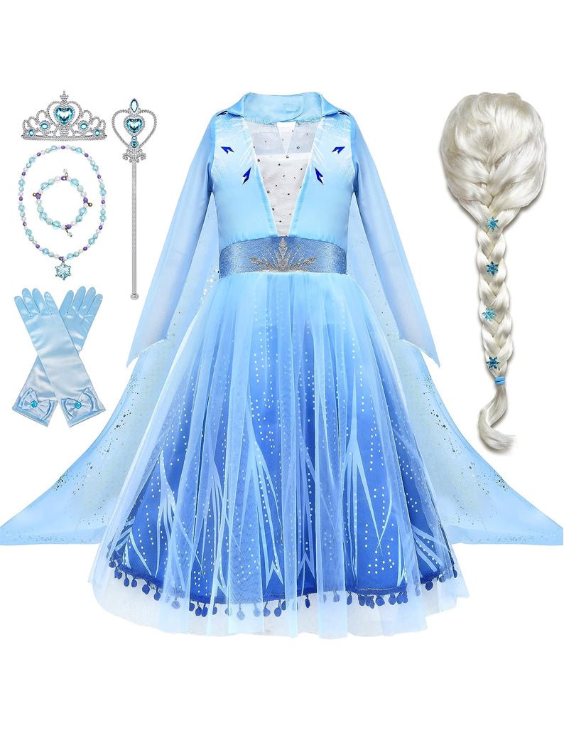 Princess Costumes with LED Lights for Little Girls Elsa-Uporpor - Uporpor