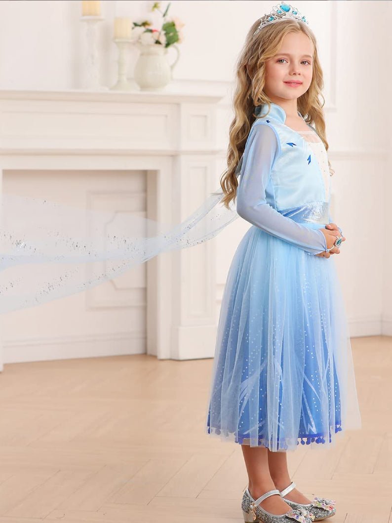 Princess Costumes with LED Lights for Little Girls Elsa-Uporpor