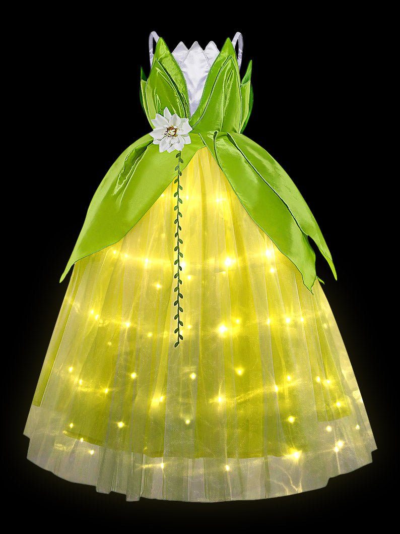 Princess Tiana Light Up Fairy Mesh Dress For Girls - Uporpor - Uporpor