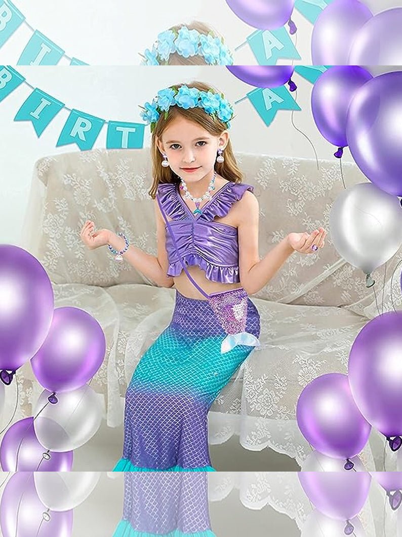 Purple Mermaid Sequin Coin Purse for Girls Party Favors - Uporpor - Uporpor
