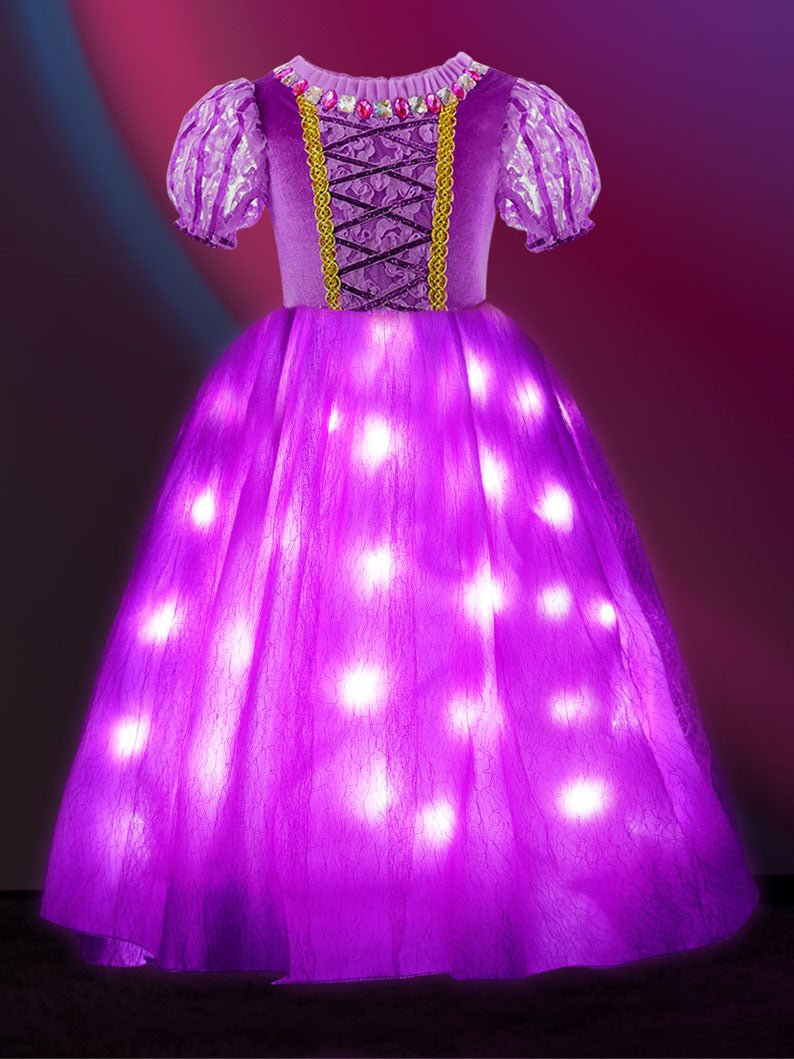 Rapunzel Sparkling LED Costume 3T-9Y -Uporpor - Uporpor