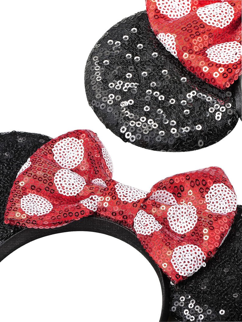 Sequin Minnie Ears Headband Dress up Cosplay - Uporpor