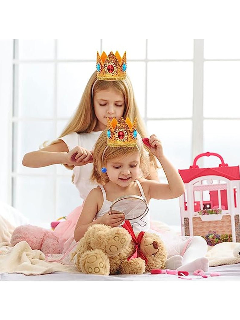Set of 4 Princess Peach Crown Accessories Kit for Kids Girls - Uporpor
