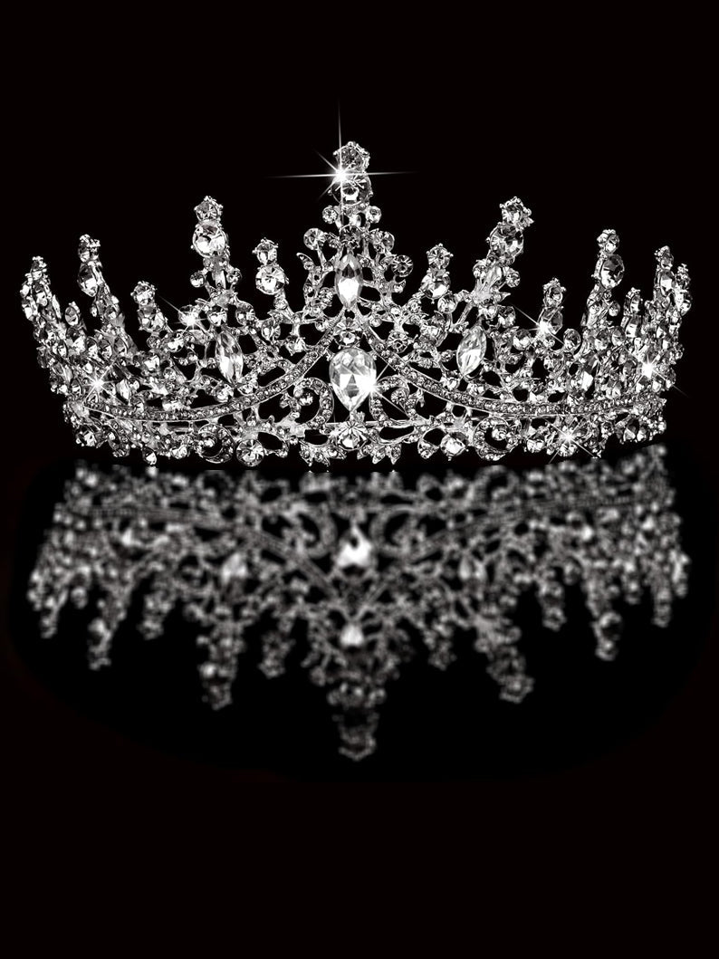 Silver Crystal Crowns for Pageant Party - Uporpor