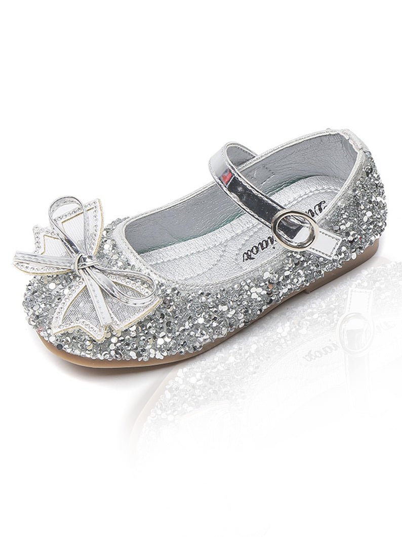 Silver Sparkle Princess for Girl Leather Shoes - Uporpor - Uporpor