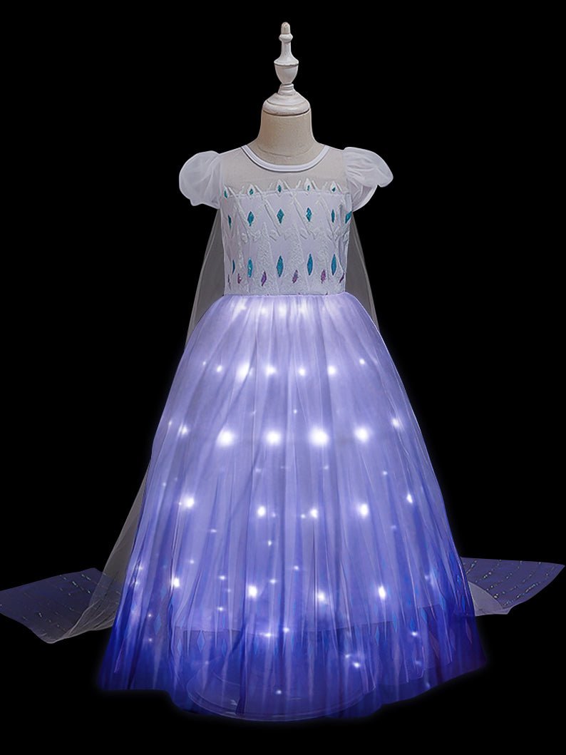 【With Accessories】LED Light Ball Gown short sleeve Dress - Uporpor